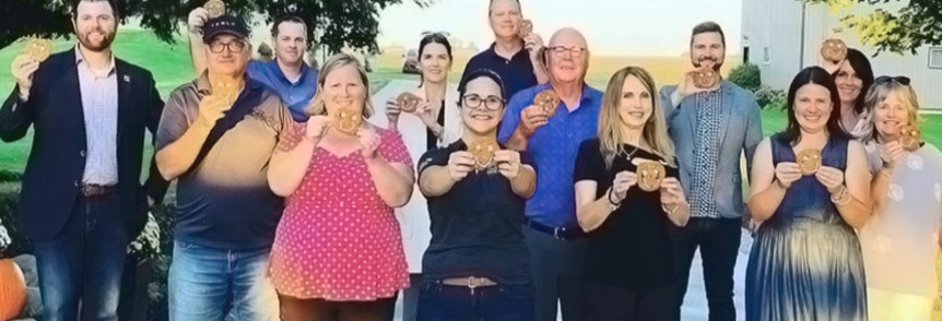 Staff with smile cookies